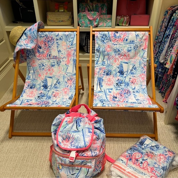 NWT Lilly Pulitzer GWP Beach Hat, Sea To Shining Sea, Fireworks, Sun Hat - Picture 8 of 8